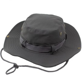 Awlsyj Mens Womens Sun Bucket Hat Wide Brim Fishing Hat Safari Hat Foldable Boonie Cap Outdoor UV Protection Beach Travel Fishing Hiking Hat (Dark Grey)