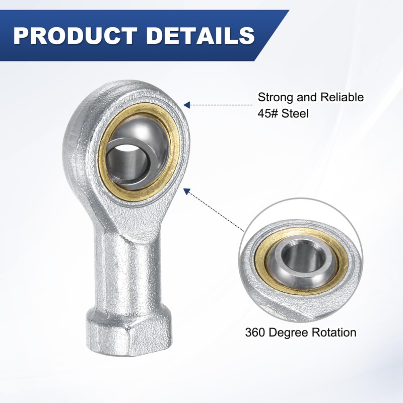 M METERXITY 2-Pack PHSA6 Rod End Bearing, 3/8 Inch Bore