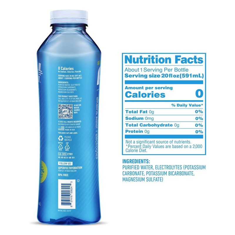 Perfect Hydration 9.5+ pH Alkaline Drinking Water, Made in the