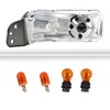 Spec-D Tuning Black Housing Clear Lens Bumper Lights Compatible with