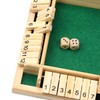 Kitchnexus Deluxe 4-Player Shut The Box Wooden Table Game Classic