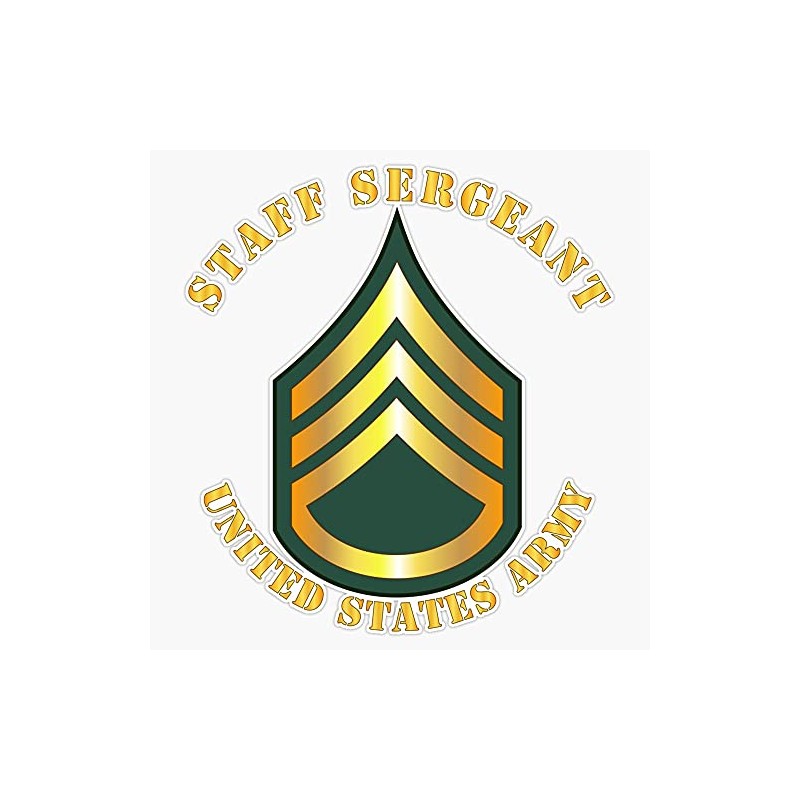 HOF Trading Army - Staff Sergeant - SSG Vinyl Sticker