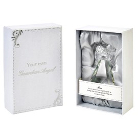 Guardian Angel Mum, Crystal Angel Figurine for Home, Garden, Office or Car Decoration, Religious Heartwarming Caption in Gift Box-Transparent, One Size
