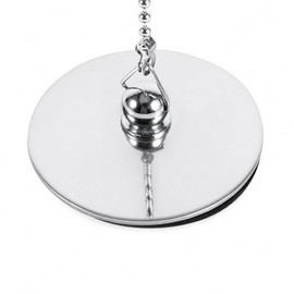 Tapón para Bañera , Tapa para Baño Cromado Fregadero de Cocina Cromado , Tapón para Desagüe de Bañera , Tapón de Desecho de Metal Sólido con Cadena