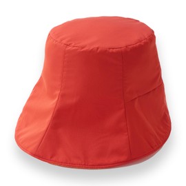 [Unplug] Sauna Hat, Large, Lined Mesh, Men's, Women's, Washable, Quick Drying, Floppy Hat (Retro Red)
