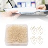 100 Pcs Paper Clip Gold Cute Lemon Shaped Bookmark Clips