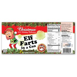 Funny Christmas Novelty Can Labels - Great Gag Gifts! - Xmas Stocking Stuffers, White Elephant Party, Secret Santa and More! Funny Joke Prank Party Favors, Decorations (Elf Testicle Soup)