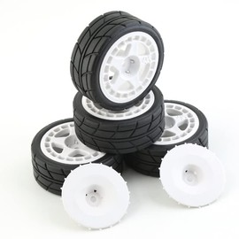 4PCS 12mm 65mm Rubber Tires Wheel Rim for 1/10 RC Rally Car HPI Tamiya LC Racing HPI Kyosho WRC Claw 43 Ken Block Fiesta Fifteen52 XV01 TT02