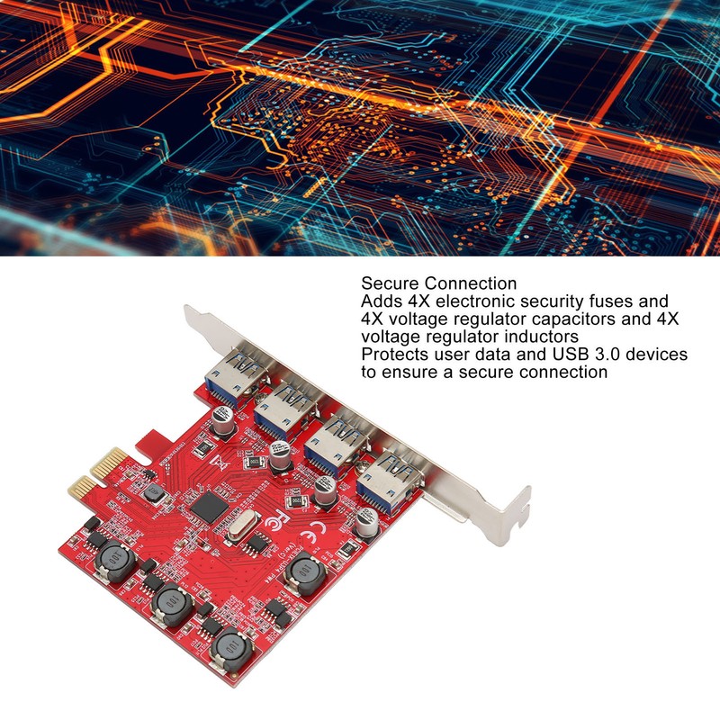 4 Ports 5Gbps USB 3.0 PCI Express Expansion Card for