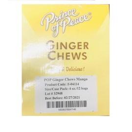 Prince Of Peace Ginger Chews Mango (12 Pack)