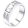 YL Men's Wedding Band Engagement Ring 925 Sterling Silver 5x7.8mm