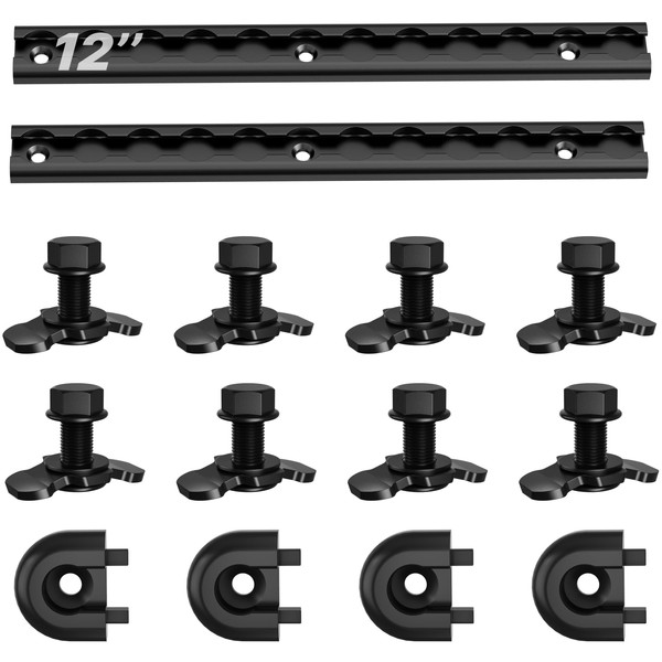 Vandrabase Aluminum L Track, 2PCS 12 Inch L Track Rail