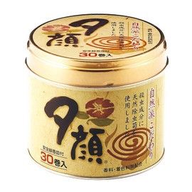紀陽除虫菊 夕顔蚊とり線香30巻 (安全線香皿付き/防除用医薬部外品) 虫除け対策 (国産天然成分)アウトドア キャンプ ベランダ 防虫 殺虫