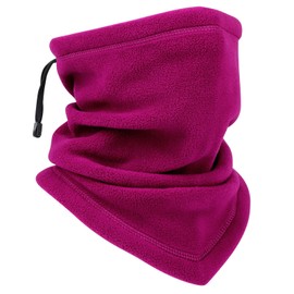 HASAGEI Men's Tube Scarf Winter Windproof Multifunctional Scarf Motorcycle Neckerchief Men Loop Scarf Women Warm Fleece Neck Warmer for Outdoor Skiing Cycling Running, pink