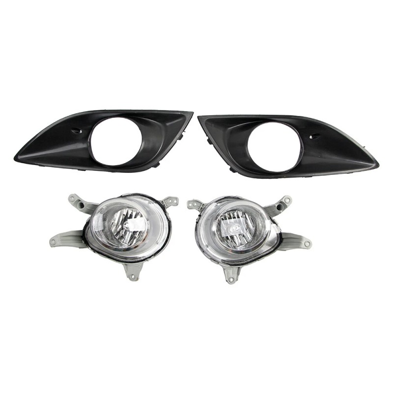 Cahuczlhoz Pair Fog Lamp W/Bezel Kit LH+RH For 2013-2016 Hyundai