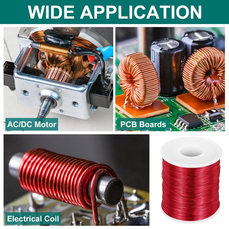 MECCANIXITY 26 AWG Magnet Wire, 26 Gauge Enameled Copper Wire,
