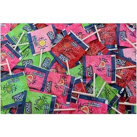 Bulk Lollipops. jolly Assorted Fruit Flavors Flat Round Pops Suckers – Variety Pack – Watermelon, Pink Lemonade, Green Apple, Cherry – Individually Wrapped Fruity Candy, 5 Pounds