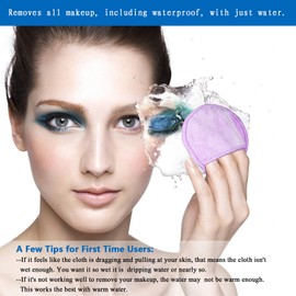 KinHwa Make-Up Pads Soft Gentle for Sensitive Skin Removal Cloths Reusable Microfibre Cosmetic Pads No Chemical Removal Only With Water 8 cm