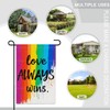 Pride Progress Rainbow Garden Flag Love Always Wins Flag 12x18