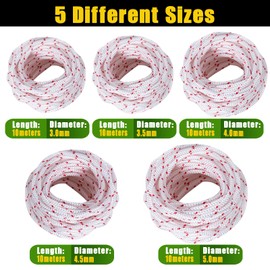 Ceukius 3.0mm-10 Meters Replacement Recoil Pull Cord Starter Rope for STIHL Husqvarna Poulan Chainsaw Trimmer Brushcutter and More