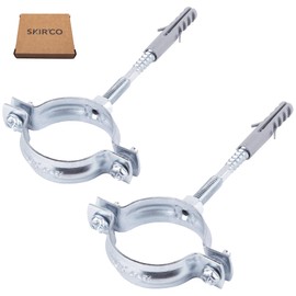 SKIR'CO Pack of 2 pipe brackets for diameter 47-51 mm pipes, clamps, pipe supports for wall and ceiling mounting (2 pieces)