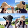 Ciyuhome Bowtie Sun Visor Hats for Women Soft Wide Brim