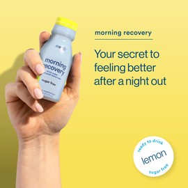 More Labs Morning Recovery Electrolyte, Milk Thistle Drink Proprietary Formulation to Hydrate While Drinking for Morning Recovery, Highly Soluble Liquid DHM, Sugar-Free Lemon, Pack of 24