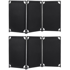 Kanayu 6 Panels Safety Barricade 5.8FT Caution Sign PVC Frame Folding Security Gate Portable Privacy Fence High Visibility Barricade Foldable Caution Symbol Crowd Control Restricted Area