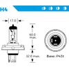 Netagon S472 H4 Headlight Car Headlight Bulb, 12 V, 60V,