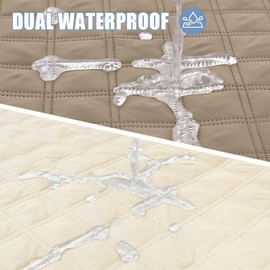 Smiry Waterproof Dog Blanket, Reversible Dog Bed Cover Pet Blanket, Soft Couch Cover for Dogs Washable, Bed Couch Sofa Furniture Protector for Puppy Cat Kids (30"x70", Camel/Beige)