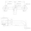 sumerain Matte Black Bathroom Faucet,Wall Mount Black Bathroom Faucets and