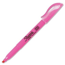 Sharpie Pocket Highlighter Narrow Chisel Lot/2 Fluorescent Pink School Office