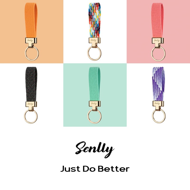 SENLLY Car Keychain, Stretchy Key Holder, Original Elastic Anti-Drop Design