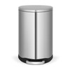 Birsppy Innovaze 10.6 Gal./40 Liter Stainless Steel Semi-Round Step-on Trash