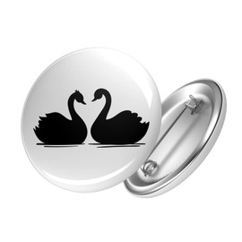 Huuraa Swan Button Couple Gift Badge Size 25 mm Swan Gift Idea