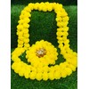 Kunal Yellow Marigold Flowers String Artificial Garlands 5 String Party