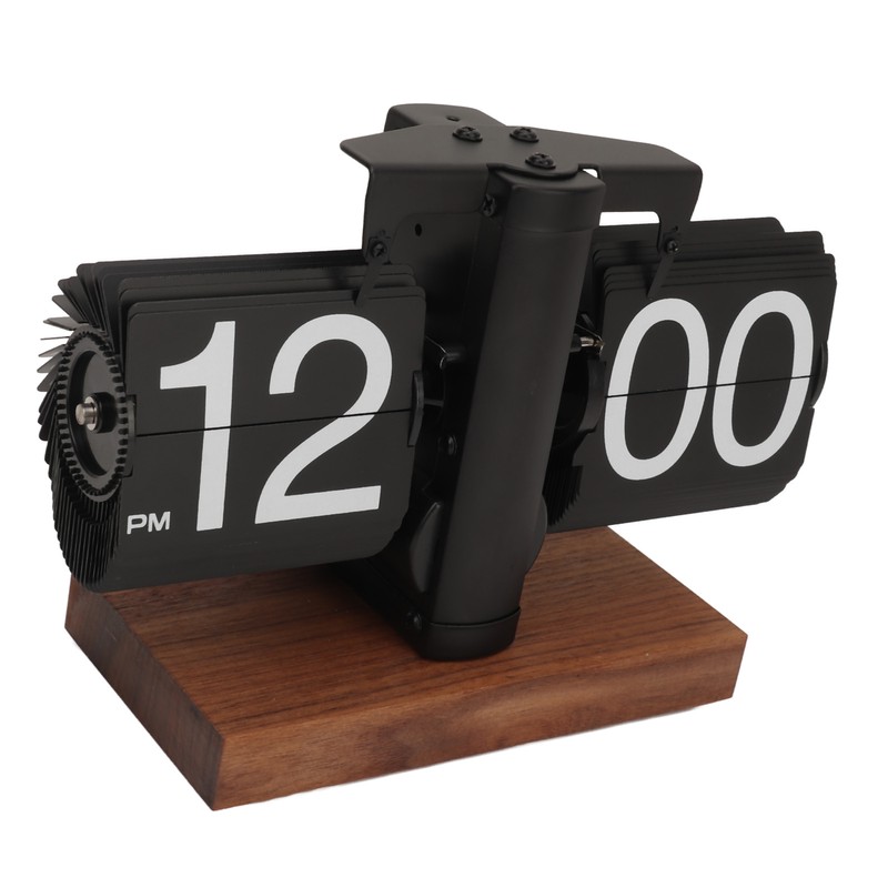Digital Flip Down Clock Retro Automatic Turning Battery Operated Mechanical