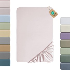 SOULFUL Satin Fitted Sheet 180 x 200 cm Cotton, 100% Long Staple Cotton Cooling Bed Sheet up to 25 cm Mattress Height Suitable for Allergy Sufferers, Oeko-Tex Certified, Dusky Pink