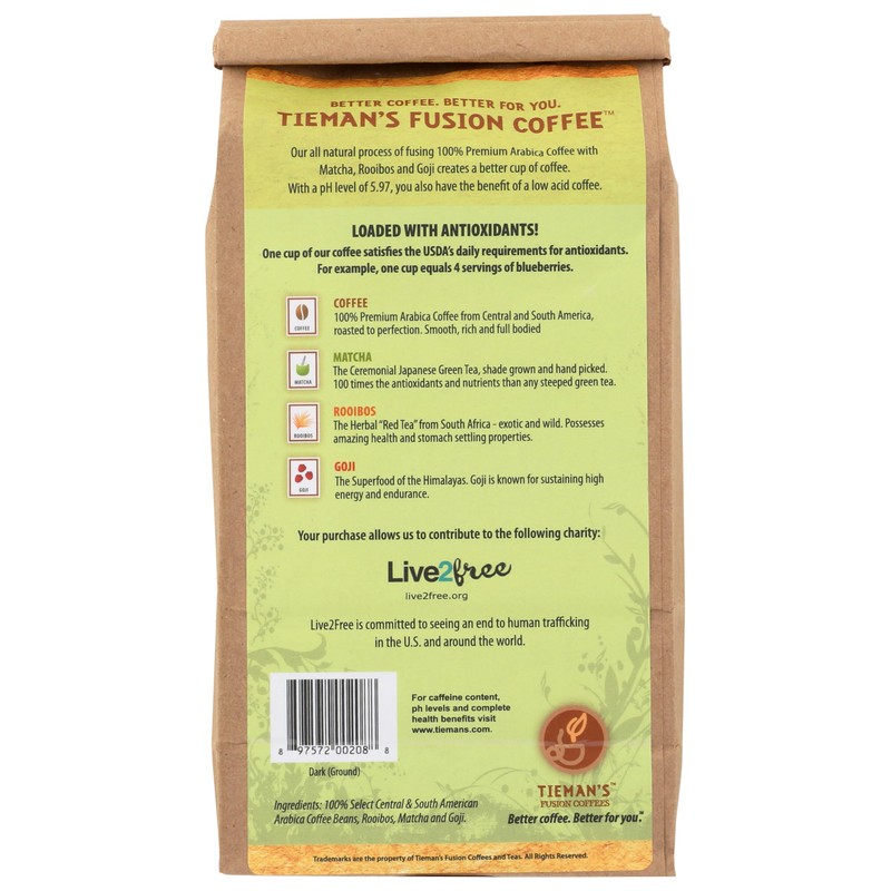 TIEMANS COFFEE Premium Ground Dark Coffee, 10 OZ