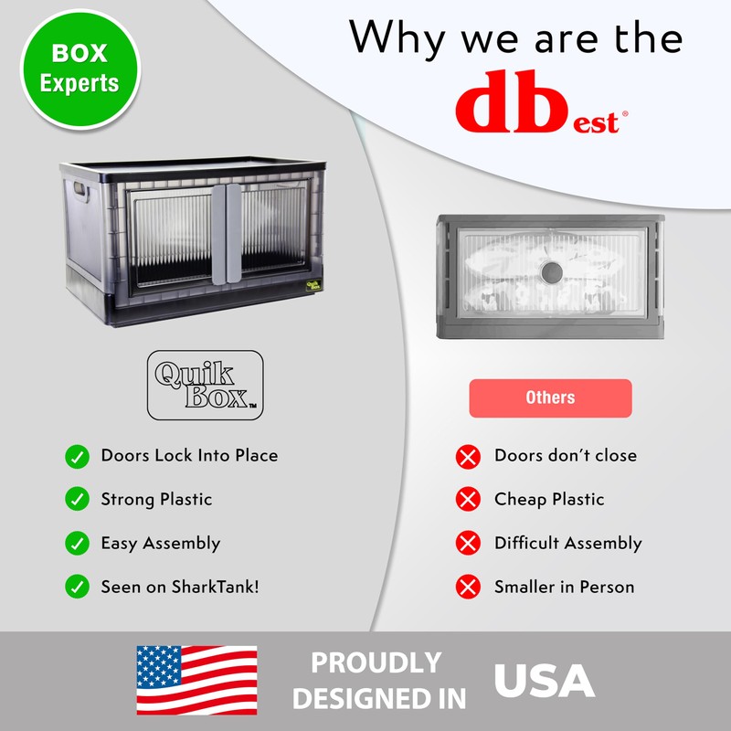 dbest products Quik Box - 8.5 Gallon Stackable Storage Bins