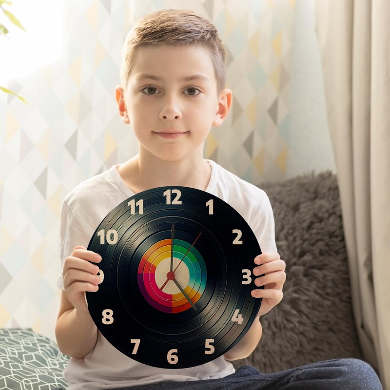 speecheese Vinyl Record Wall Clock Circular Wall Clock in Design