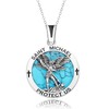PARYFO 925 Sterling Silver St Michael Necklace for Men Women