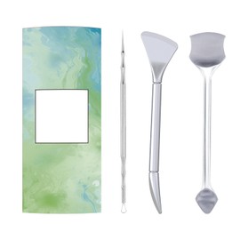 Leanockesa Double Headed Blackhead Spatula Pore Prep Tool Whitehead Remover Stainless Steel Makeup Nose Face Tool for Women Men (3 pieces)