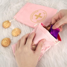 SHIDOW Pink Drawstring Hangover Bags, Hangover Kit Gift Bags, Bachelor Party Decorations with Drawstring, Wedding Favors for Bachelorette Party (12Pcs)