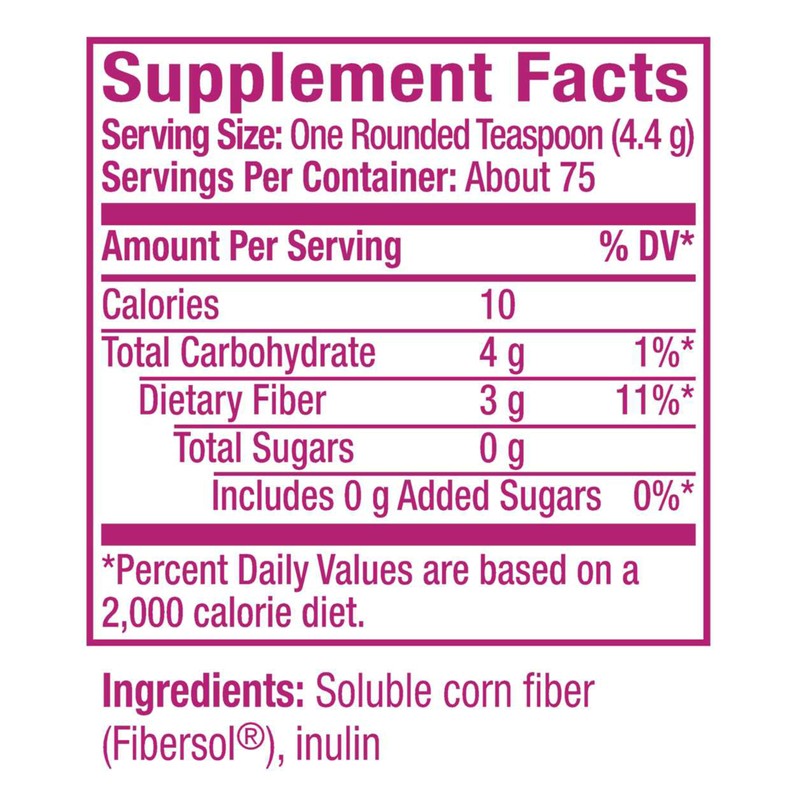 Metamucil Fiber Supplement, Unflavored Clear Mixing Powder, No Grit, No