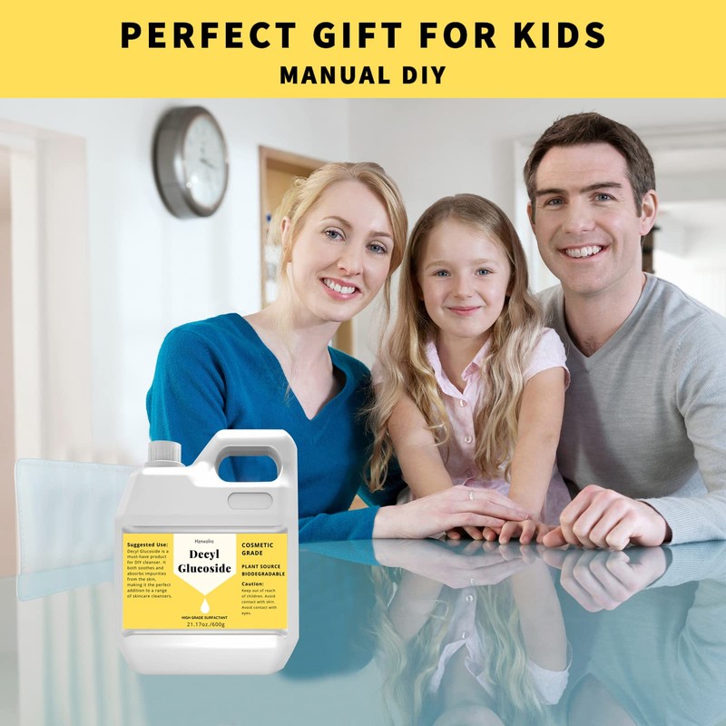 Hznxolrc 21.17 oz Decyl Glucoside Natural Surfactant, Premium Decyl Glucoside