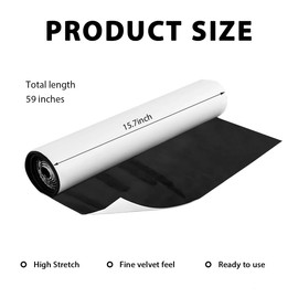 BWBWND Suede Fabric Wrap, 15.8" × 58.7" Microfiber Suede Look Self-Adhesive Car Wrapping Film, DIY Elastic Stretch Film Fabric Decal Sheet for Car Interior Upholstery Furniture