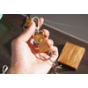 Uainhrt 2pcs Small Leather Keychain Key Holder Belt Key Chain