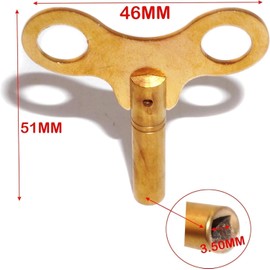 Key for Clock Winding Mechanical Clock Crank Winder Key Tool Brass Made (Key No. 3-3mm I.D.)