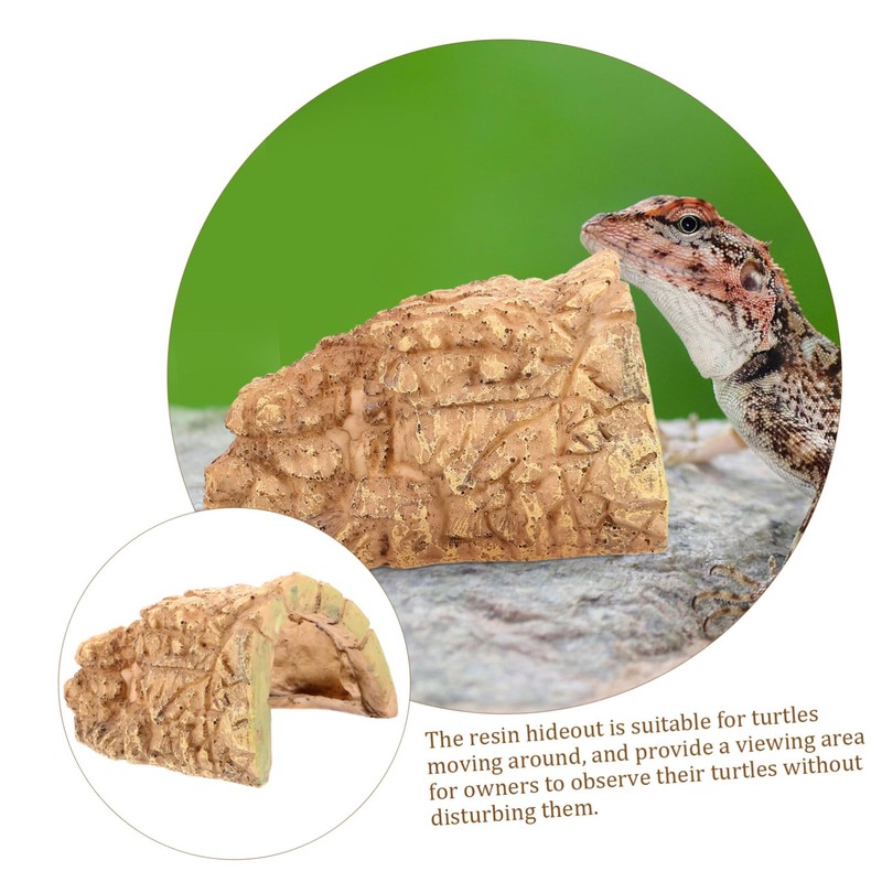 SUPVOX Reptile Hideout Cave Resin Habitat for Turtles Bearded Dragons